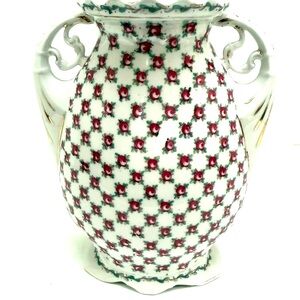 Victoria Austria Floral Patterned Ceramic Vase